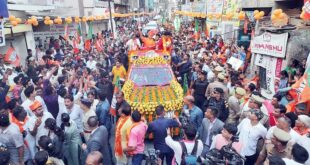 सीएम योगी की अगुवाई में उमड़ पड़ा भगवा ज्वार, गूंजा नारा-अबकी बार चार सौ पार